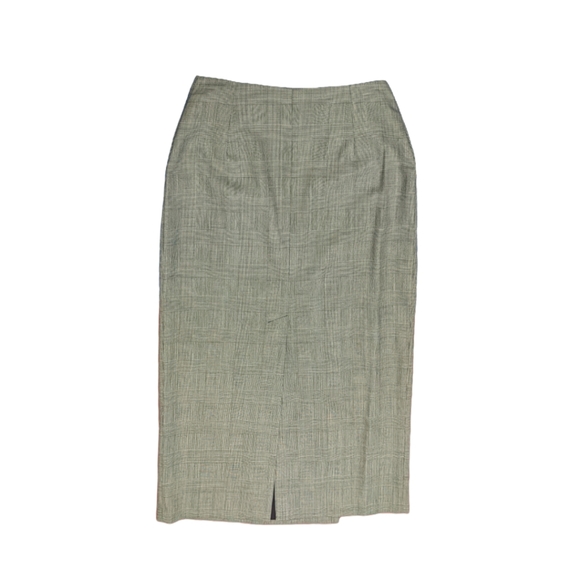 Vintage Glen Check 100% Wool Full Length Wrap Skirt Made in Canada Size 6 - Picture 5 of 15